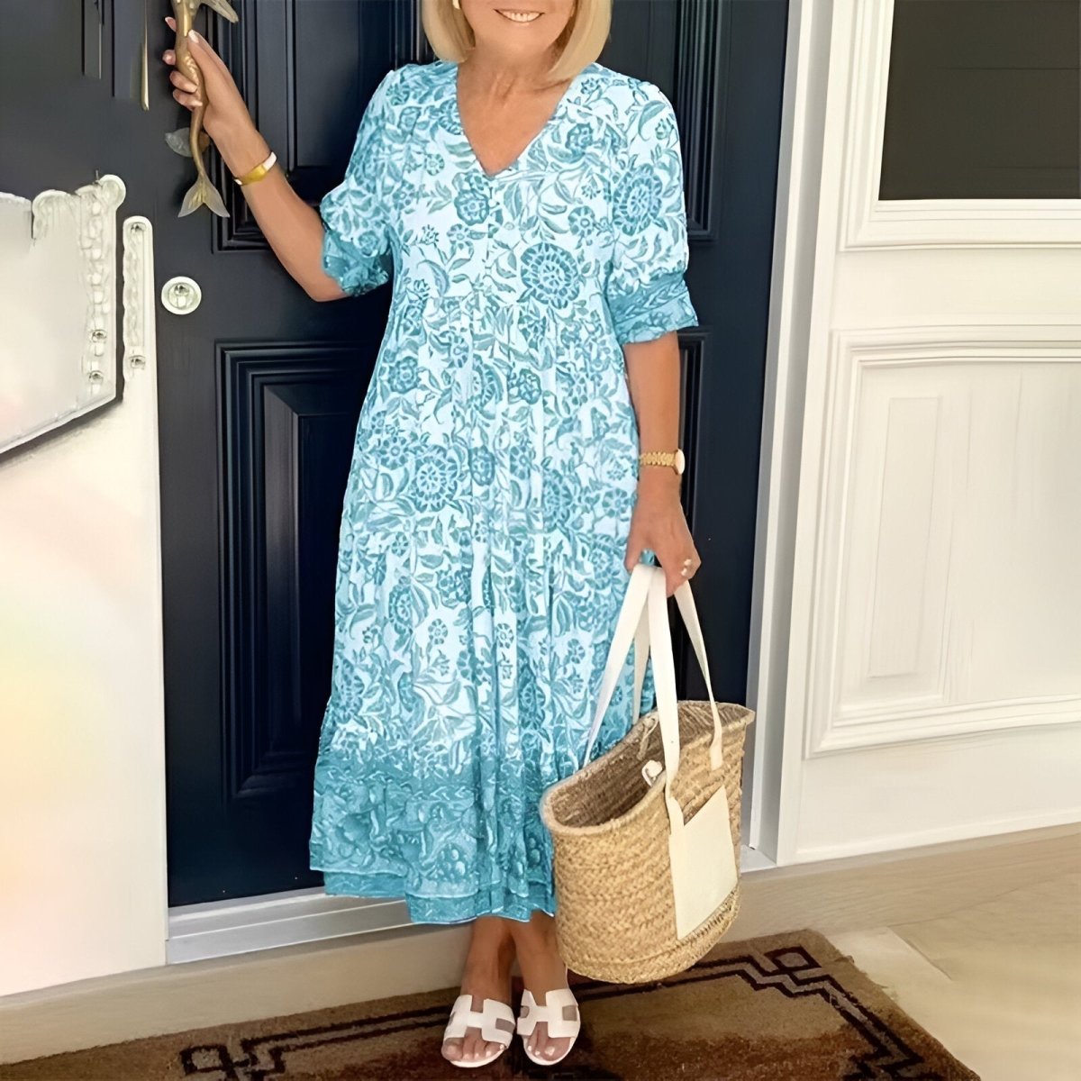 Zuri | Robe Bohème à Col en V - Verona Botique